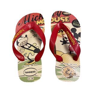 Disney Havaianas Mickey Mouse‎ Kids/Toddler Flip Flops Size 11/12C